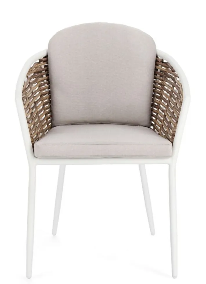 Bizzotto Sedie>SEDIA CON CUSCINO BIANCO YK11 - MARIBELA