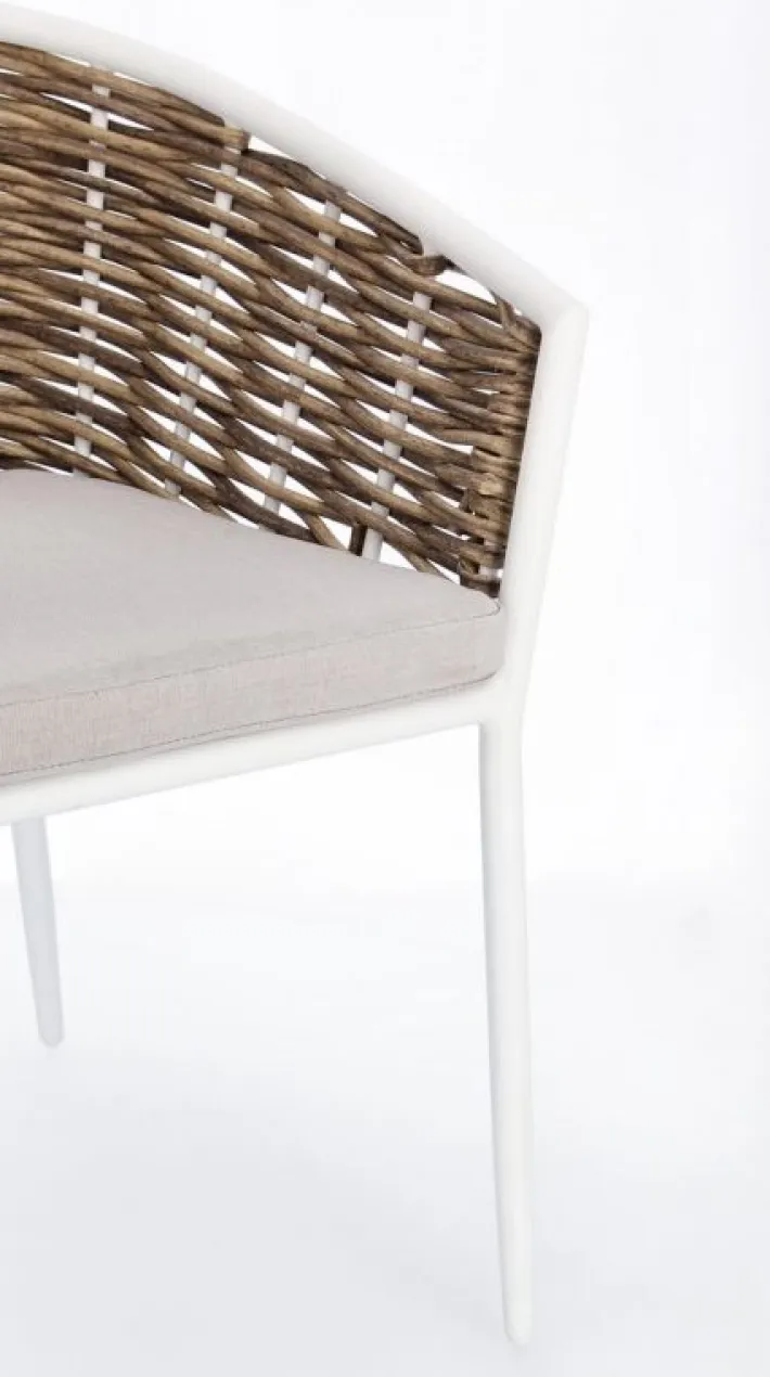 Bizzotto Sedie>SEDIA CON CUSCINO BIANCO YK11 - MARIBELA