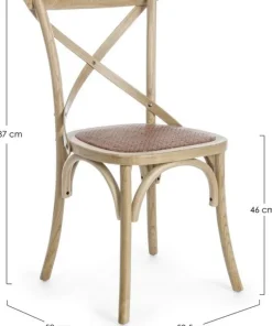 Bizzotto Sedie>SEDIA CROSS MARRONE NATURALE