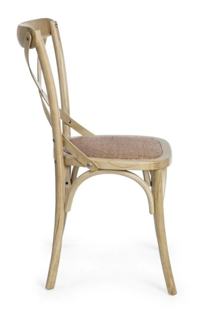 Bizzotto Sedie>SEDIA CROSS MARRONE NATURALE