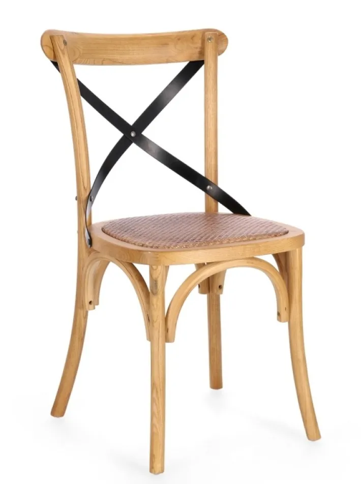 Bizzotto Sedie>SEDIA CROSS METAL NATURALE