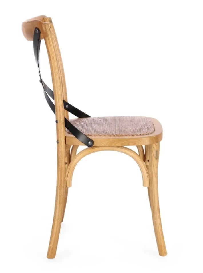 Bizzotto Sedie>SEDIA CROSS METAL NATURALE