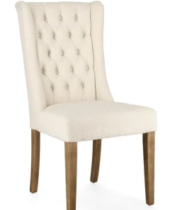 Bizzotto Sedie>SEDIA EFFETTO BOUCLE' NATURALE - COLUMBIA