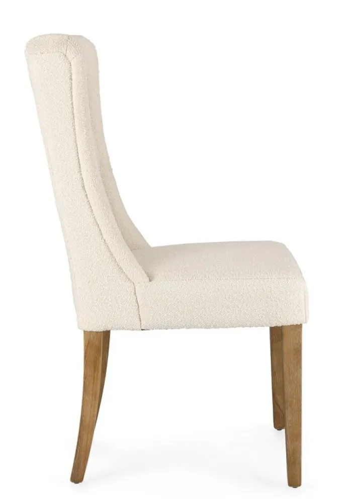 Bizzotto Sedie>SEDIA EFFETTO BOUCLE' NATURALE - COLUMBIA