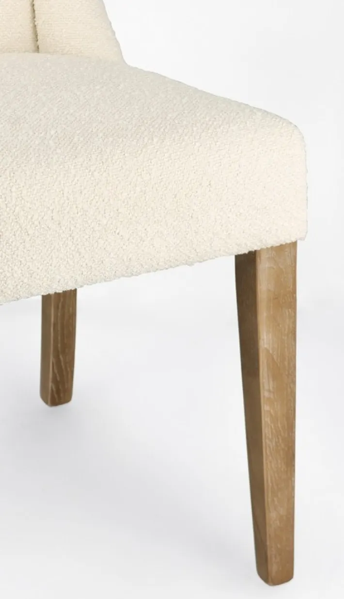 Bizzotto Sedie>SEDIA EFFETTO BOUCLE' NATURALE - COLUMBIA