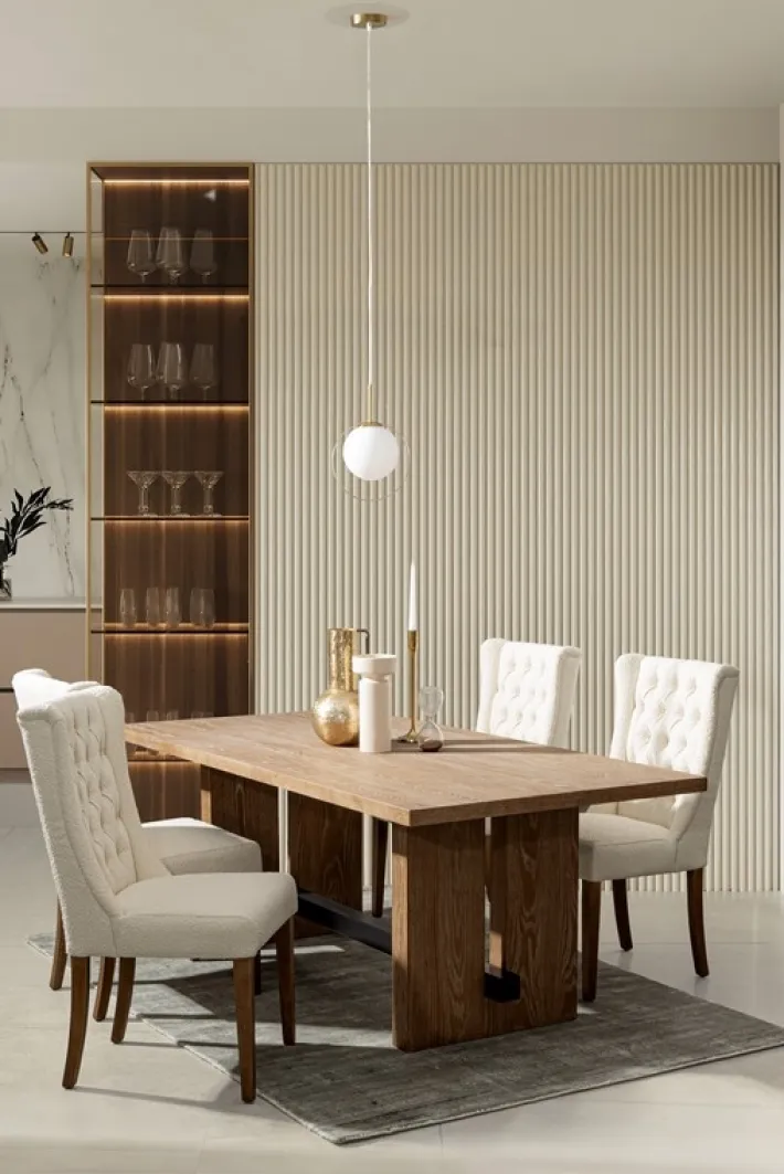 Bizzotto Sedie>SEDIA EFFETTO BOUCLE' NATURALE - COLUMBIA
