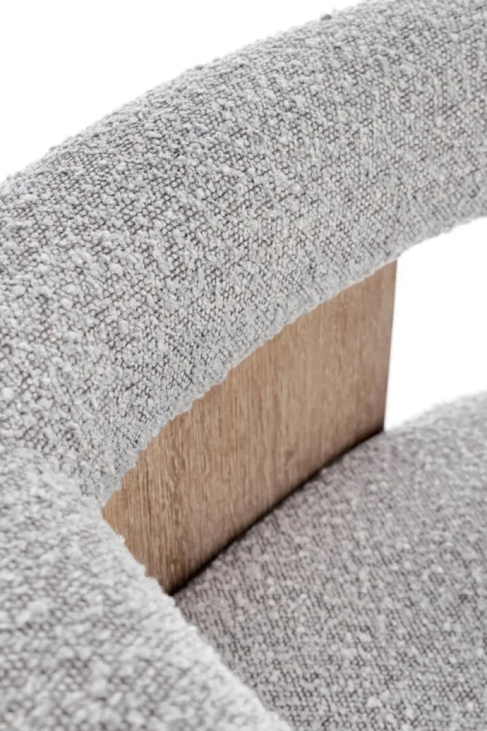 Bizzotto Sedie>SEDIA EFFETTO BOUCLE' NATURALE GRIGIO - AGAPE