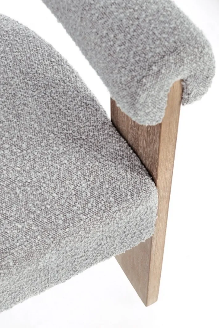 Bizzotto Sedie>SEDIA EFFETTO BOUCLE' NATURALE GRIGIO - AGAPE
