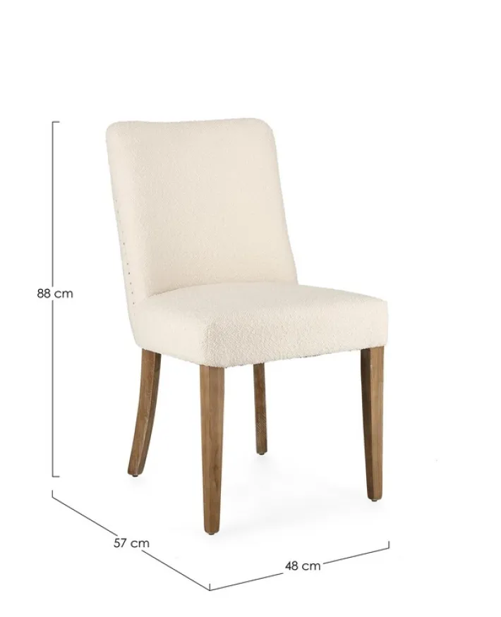 Bizzotto Sedie>SEDIA EFFETTO BOUCLE' NATURALE - BEATRIZ