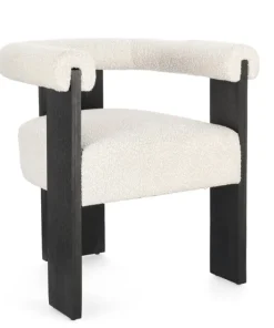 Bizzotto Sedie>SEDIA EFFETTO BOUCLE' NERO NATURALE - AGAPE
