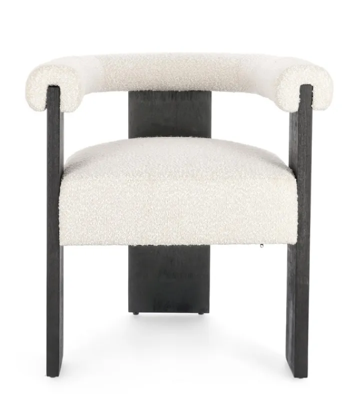 Bizzotto Sedie>SEDIA EFFETTO BOUCLE' NERO NATURALE - AGAPE