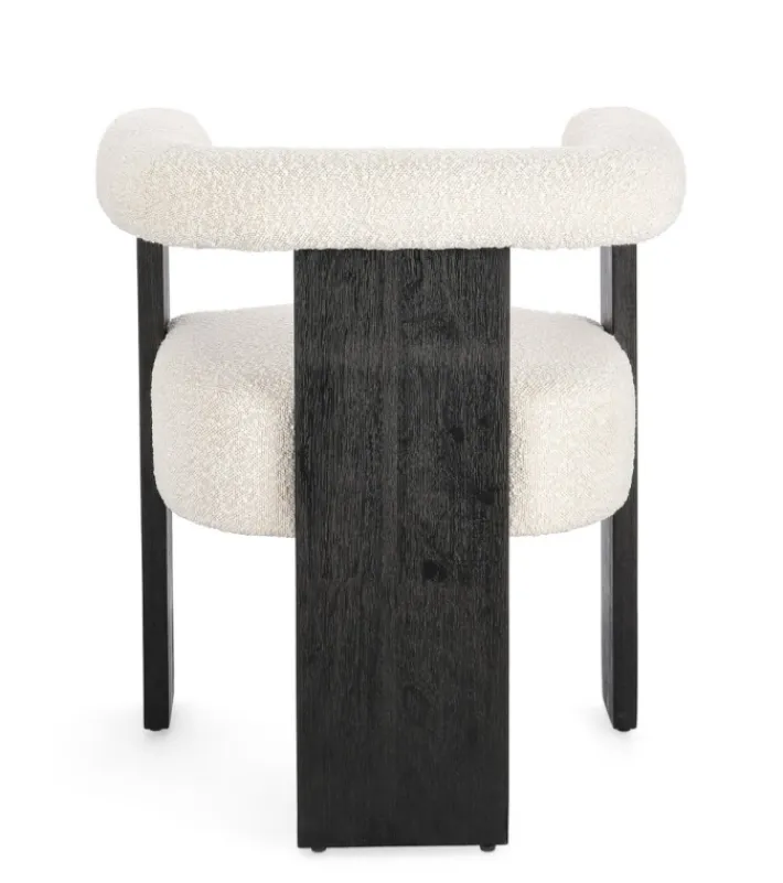 Bizzotto Sedie>SEDIA EFFETTO BOUCLE' NERO NATURALE - AGAPE
