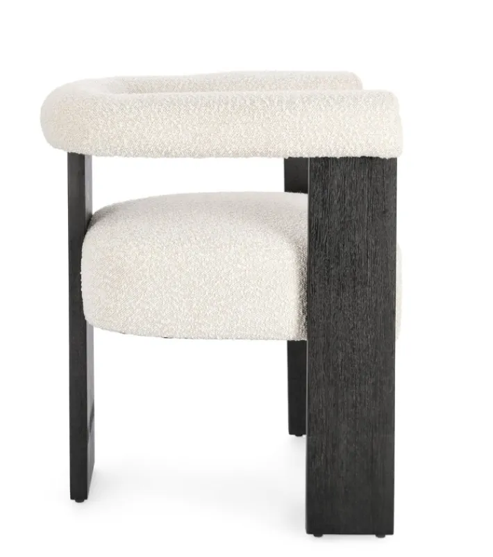Bizzotto Sedie>SEDIA EFFETTO BOUCLE' NERO NATURALE - AGAPE