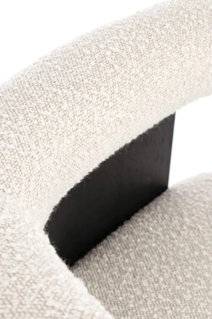 Bizzotto Sedie>SEDIA EFFETTO BOUCLE' NERO NATURALE - AGAPE
