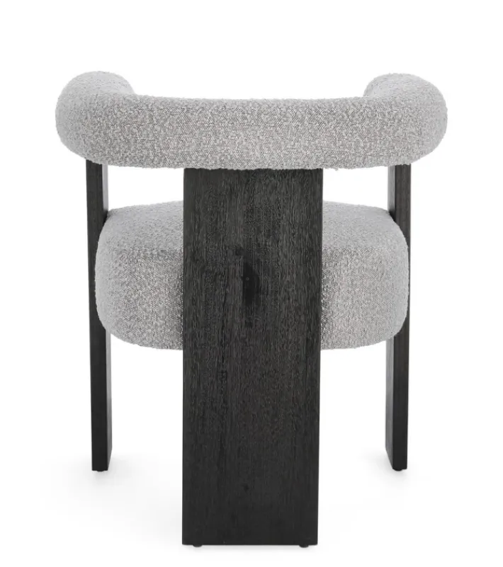 Bizzotto Sedie>SEDIA EFFETTO BOUCLE' NERO GRIGIO - AGAPE