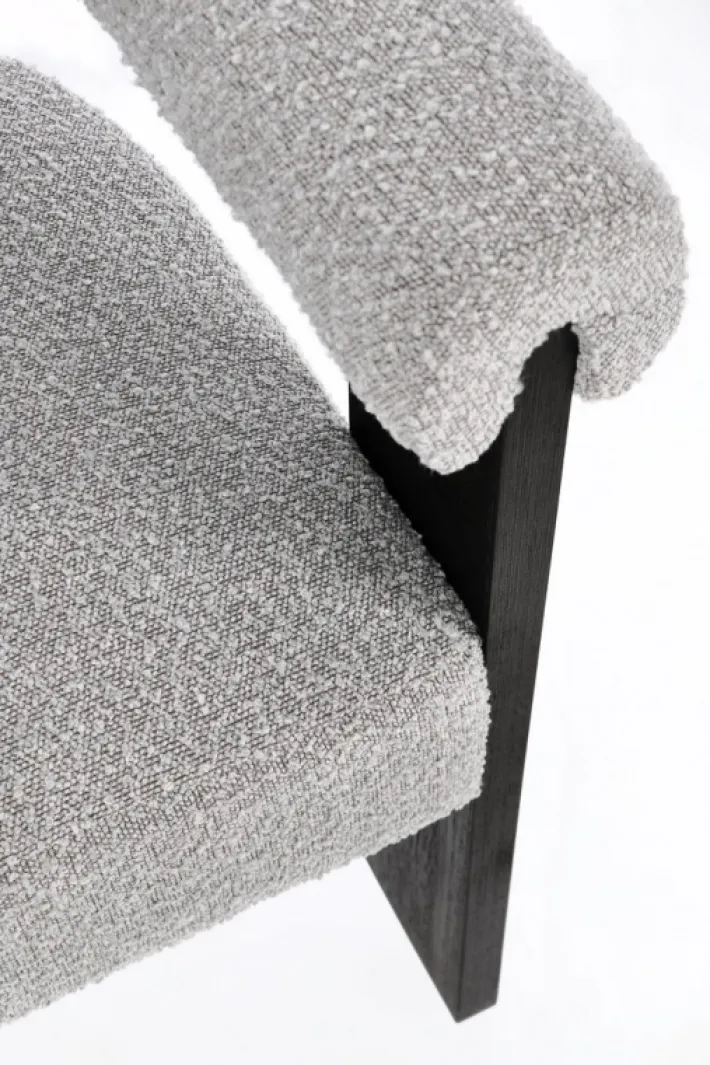 Bizzotto Sedie>SEDIA EFFETTO BOUCLE' NERO GRIGIO - AGAPE