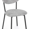 Bizzotto Sedie>SEDIA EFFETTO BOUCLE' GRIGIO CHIARO - LUDMILLA
