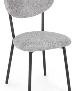 Bizzotto Sedie>SEDIA EFFETTO BOUCLE' GRIGIO CHIARO - LUDMILLA