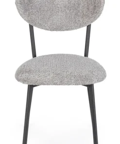 Bizzotto Sedie>SEDIA EFFETTO BOUCLE' GRIGIO CHIARO - LUDMILLA