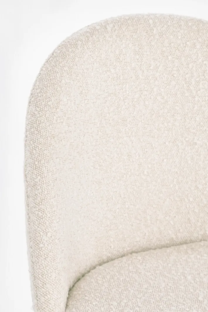 Bizzotto Sedie>SEDIA EFFETTO BOUCLE' NERO/AVORIO- TANYA
