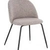 Bizzotto Sedie>SEDIA EFFETTO BOUCLE' NERO/VISONE - TANYA