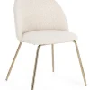 Bizzotto Sedie>SEDIA EFFETTO BOUCLE' ORO/AVORIO - TANYA