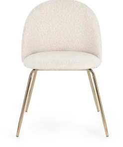 Bizzotto Sedie>SEDIA EFFETTO BOUCLE' ORO/AVORIO - TANYA