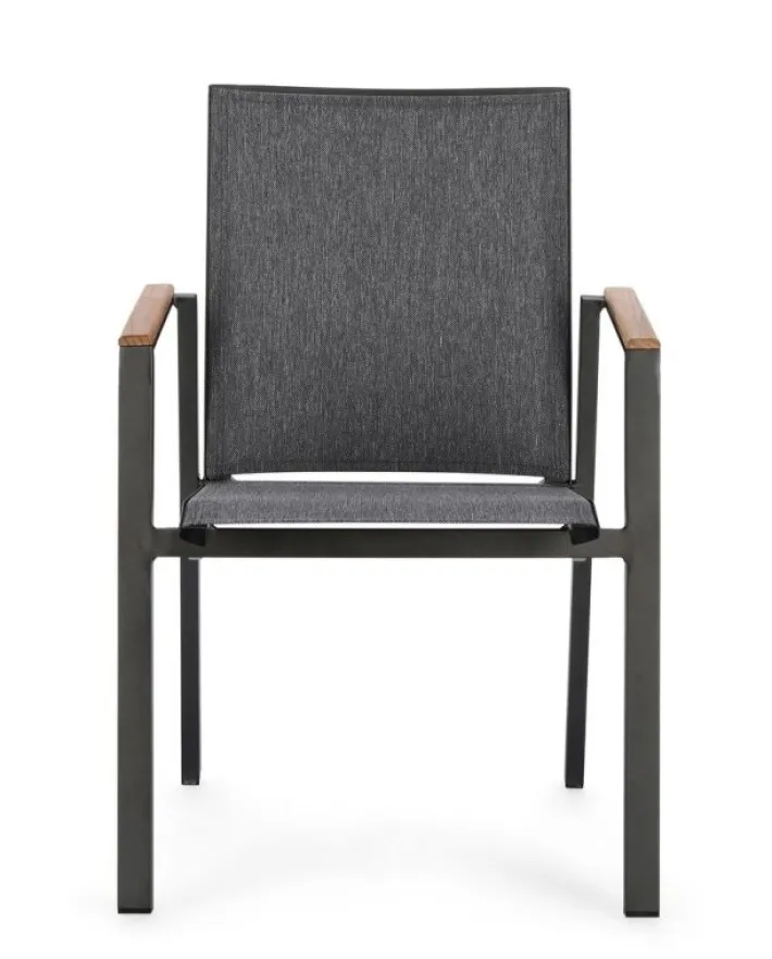 Bizzotto Sedie>SEDIA IN ALLUMINIO ANTRACITE GK52 - CAMERON