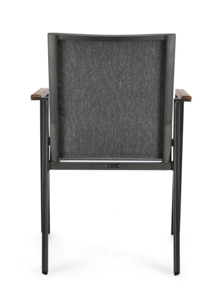 Bizzotto Sedie>SEDIA IN ALLUMINIO ANTRACITE GK52 - CAMERON
