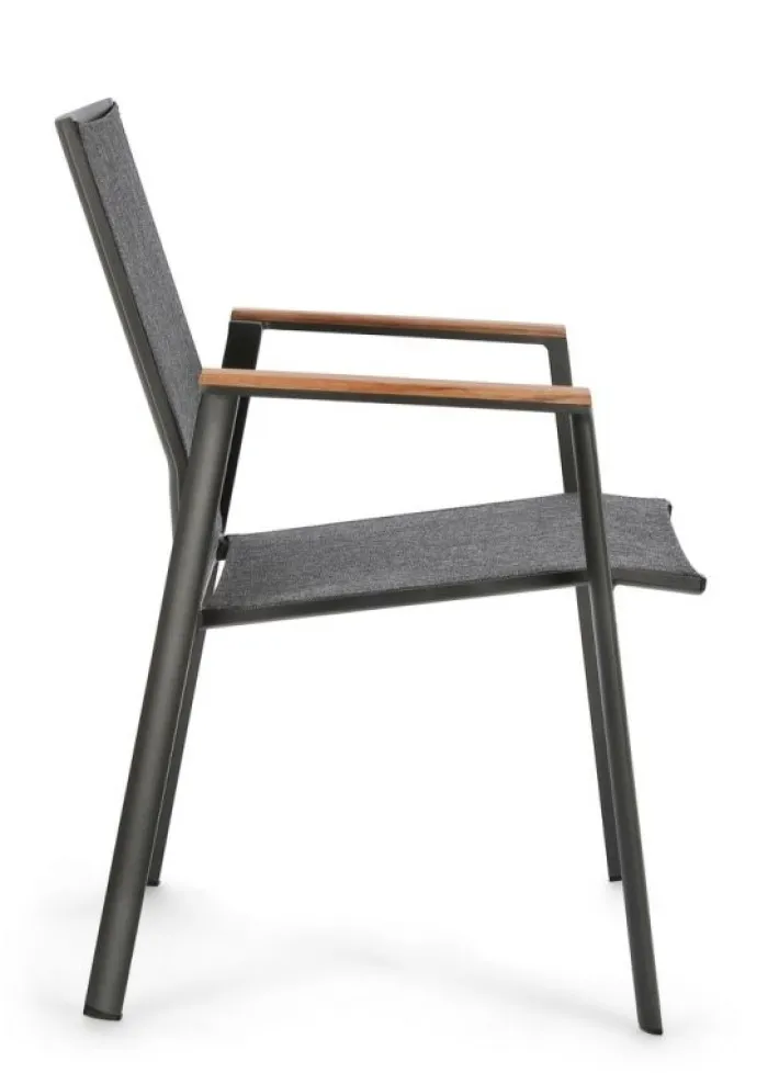 Bizzotto Sedie>SEDIA IN ALLUMINIO ANTRACITE GK52 - CAMERON