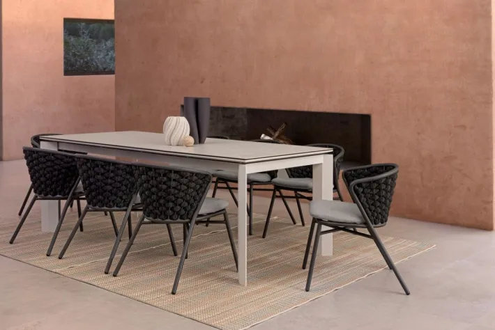 Bizzotto Sedie>SEDIA IN ALLUMINIO ANTRACITE QS22/GRAPHITE - HARLOW