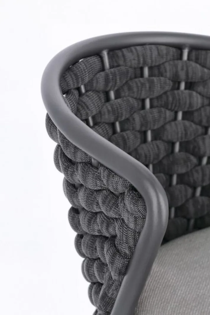 Bizzotto Sedie>SEDIA IN ALLUMINIO ANTRACITE QS22/GRAPHITE - HARLOW