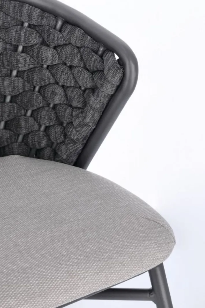 Bizzotto Sedie>SEDIA IN ALLUMINIO ANTRACITE QS22/GRAPHITE - HARLOW