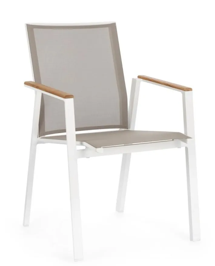 Bizzotto Sedie>SEDIA IN ALLUMINIO BIANCO GK50 - CAMERON