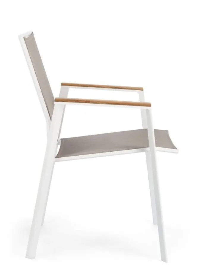 Bizzotto Sedie>SEDIA IN ALLUMINIO BIANCO GK50 - CAMERON