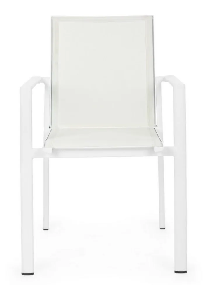 Bizzotto Sedie>SEDIA IN ALLUMINIO IMPILABILE BIANCO CX21 - KONNOR