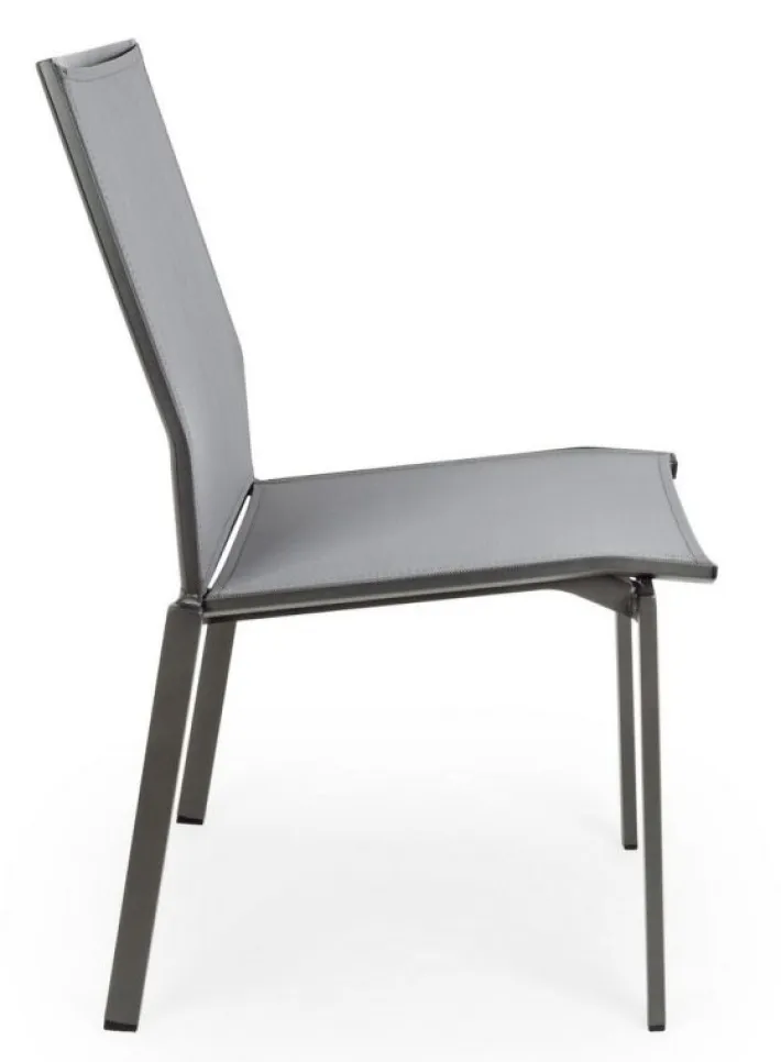 Bizzotto Sedie>SEDIA IN ALLUMINIO IMPILABILE ANTARCITE GK52 - CRUISE