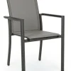 Bizzotto Sedie>SEDIA IN ALLUMINIO IMPILABILE ANTRACITE CX23 - KONNOR