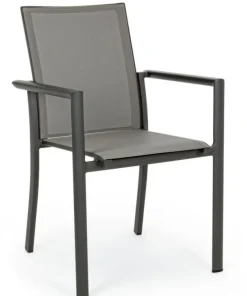 Bizzotto Sedie>SEDIA IN ALLUMINIO IMPILABILE ANTRACITE CX23 - KONNOR