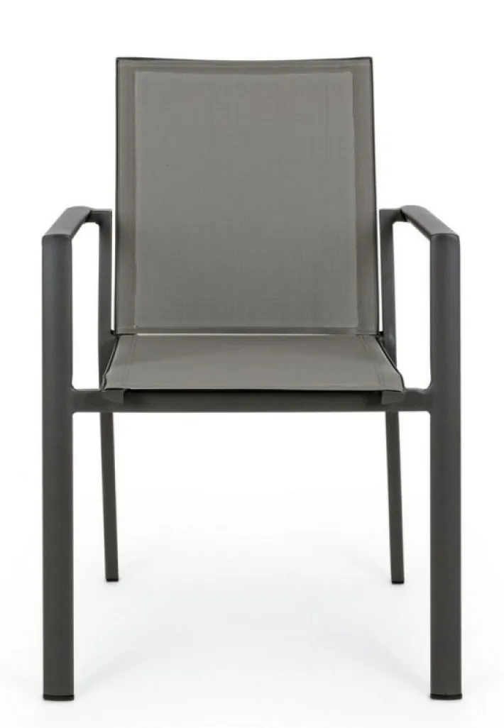 Bizzotto Sedie>SEDIA IN ALLUMINIO IMPILABILE ANTRACITE CX23 - KONNOR