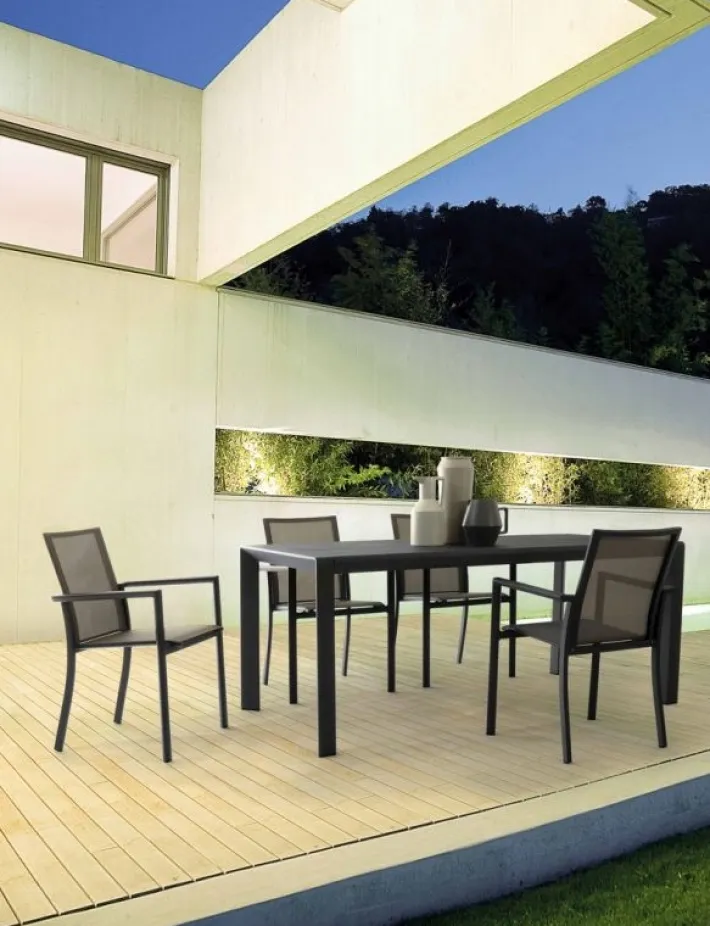 Bizzotto Sedie>SEDIA IN ALLUMINIO IMPILABILE ANTRACITE CX23 - KONNOR