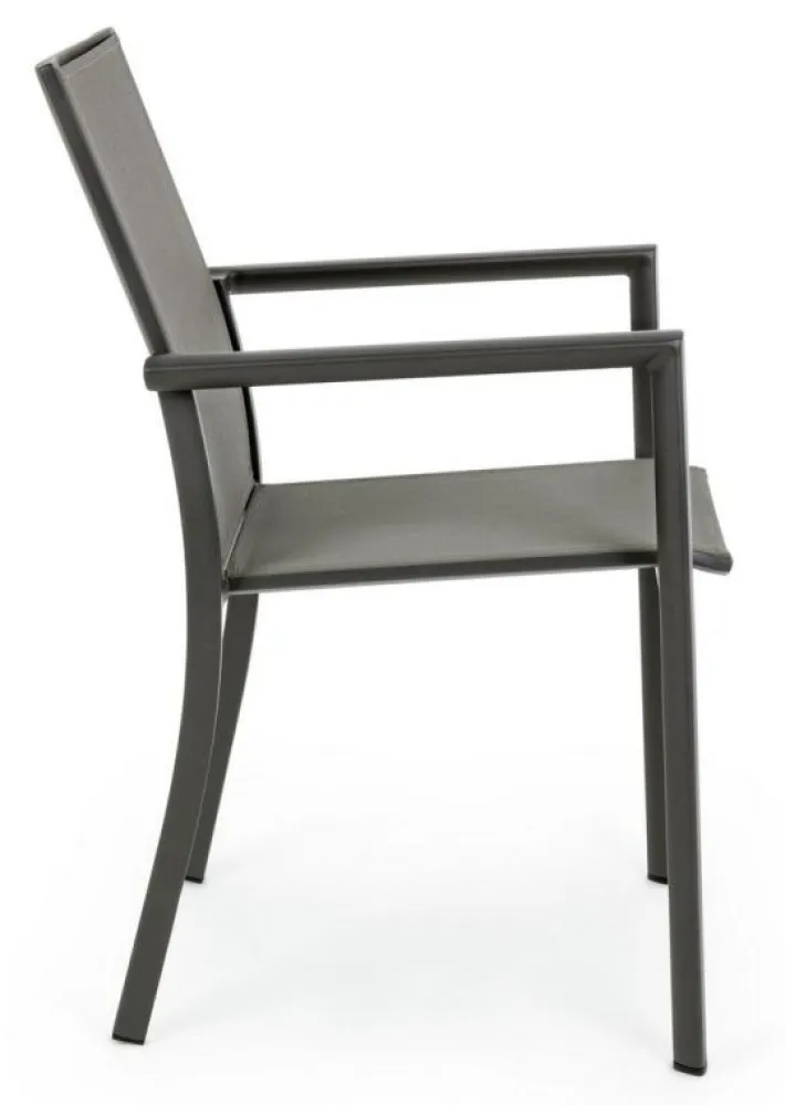 Bizzotto Sedie>SEDIA IN ALLUMINIO IMPILABILE ANTRACITE CX23 - KONNOR