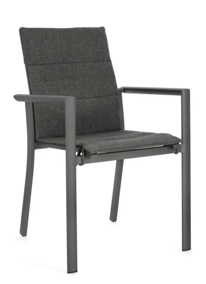Bizzotto Sedie>SEDIA IN ALLUMINIO IMPILABILE ANTRACITE CX23 - KONNOR