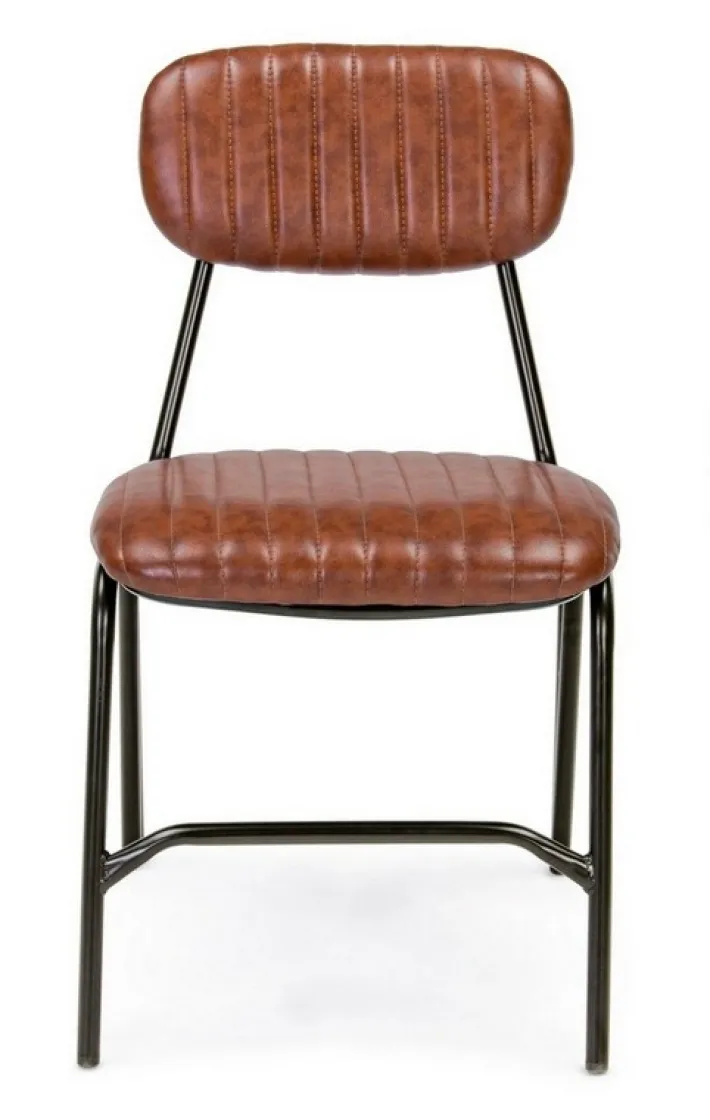 Bizzotto Sedie>SEDIA IN ECOPELLE ARANCIO - DEBBIE