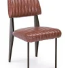 Bizzotto Sedie>SEDIA IN ECOPELLE ARANCIO SCURO - NELLY