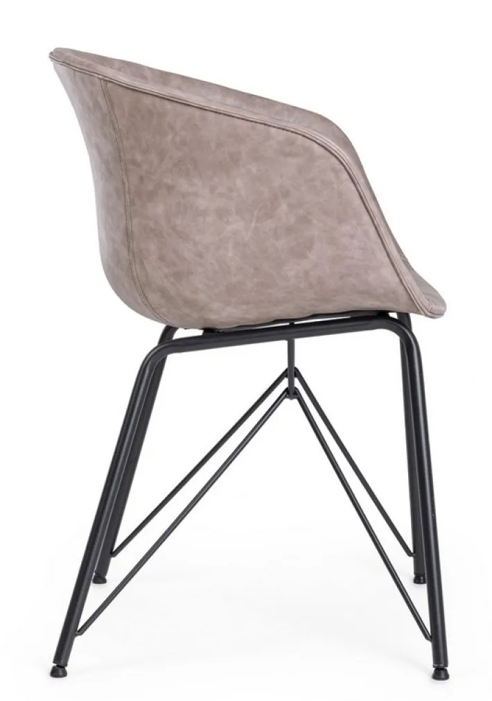 Bizzotto Sedie>SEDIA IN ECOPELLE BEIGE - WARHOL