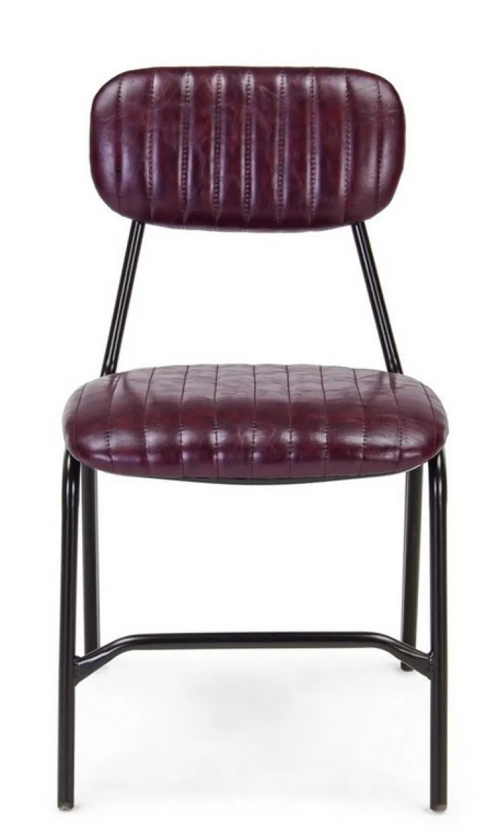 Bizzotto Sedie>SEDIA IN ECOPELLE BORDEAUX - DEBBIE