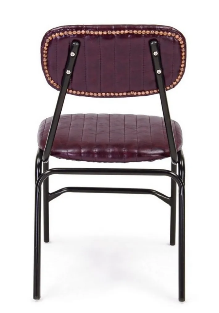 Bizzotto Sedie>SEDIA IN ECOPELLE BORDEAUX - DEBBIE
