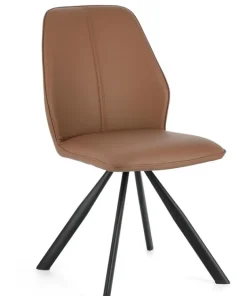 Bizzotto Sedie>SEDIA IN ECOPELLE COGNAC - MAXWELL