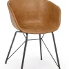 Bizzotto Sedie>SEDIA IN ECOPELLE COLOR CUOIO - WARHOL